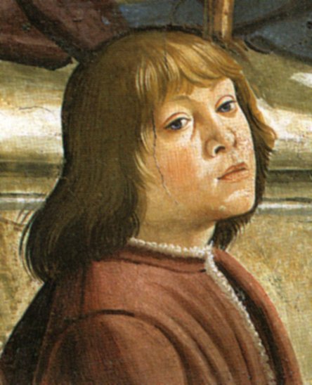 Angelo Poliziano e Giuliano de' Medici (detail)