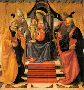 Madonna and Child Enthroned with Saints c. 1479