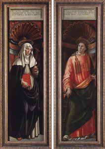 St Catherine of Siena and St Lawrence 1490-98