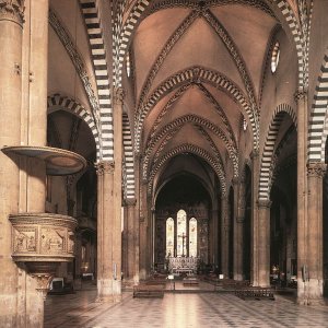 View Along The Nave To The Tornabuoni Chapel