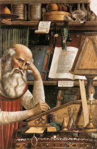 St Jerome in his Study (detail) 1480